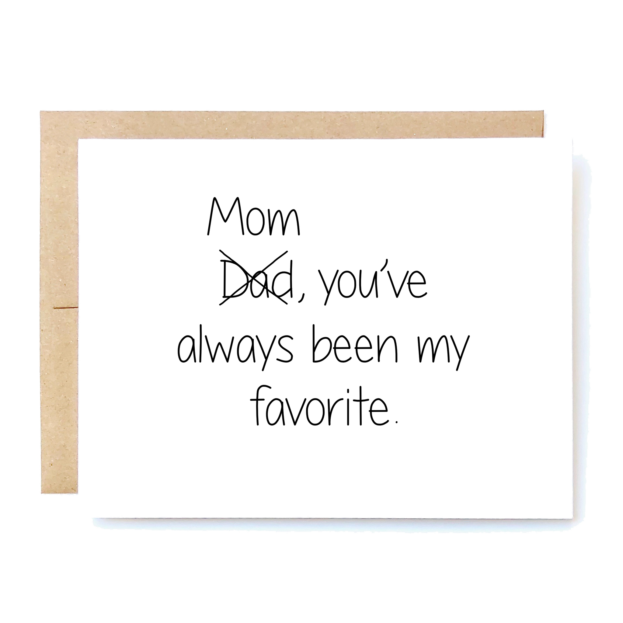 Card Front: Mom, you've always been my favorite. 