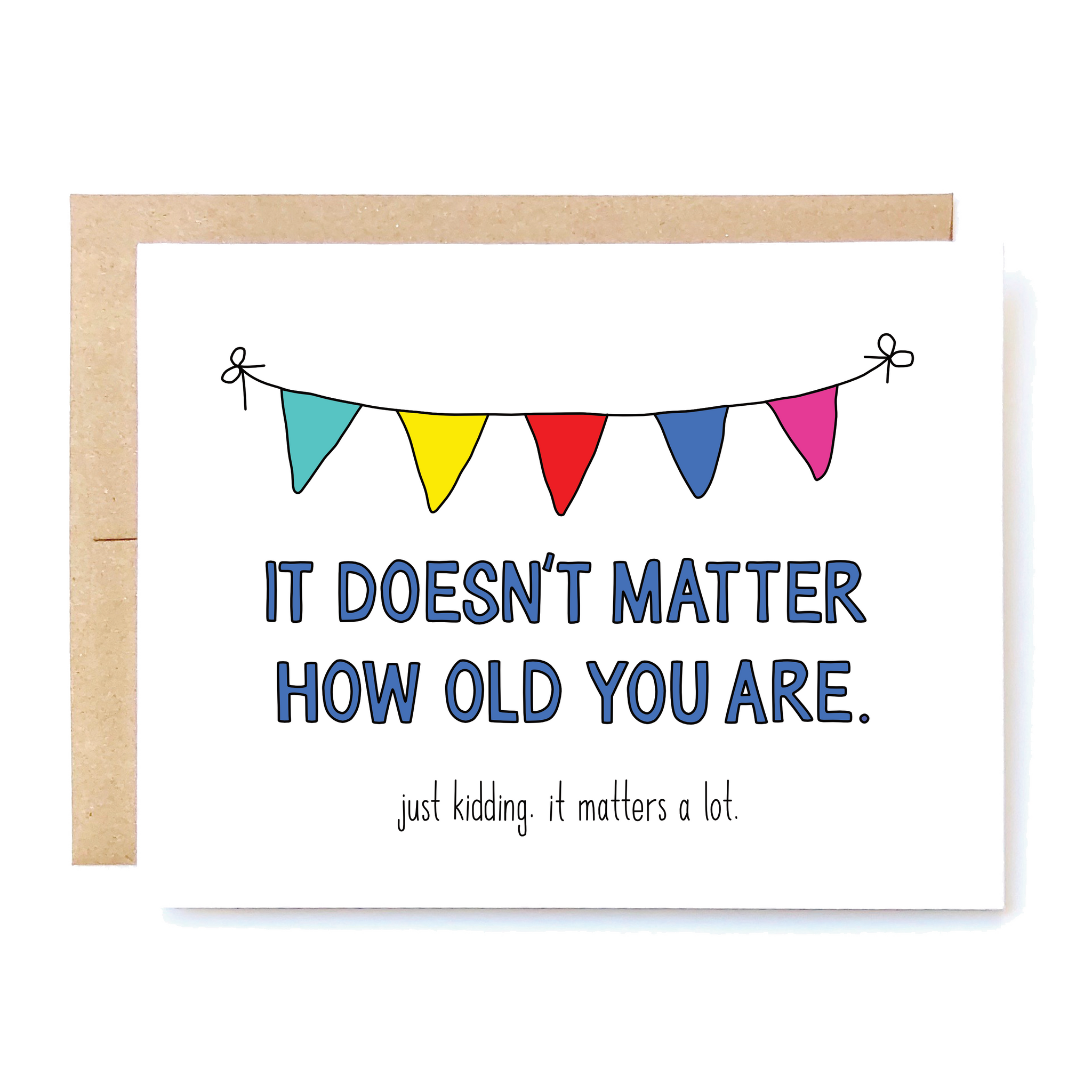 Card Front: It doesn't matter how old you are.  Just kidding.  It matters a lot.