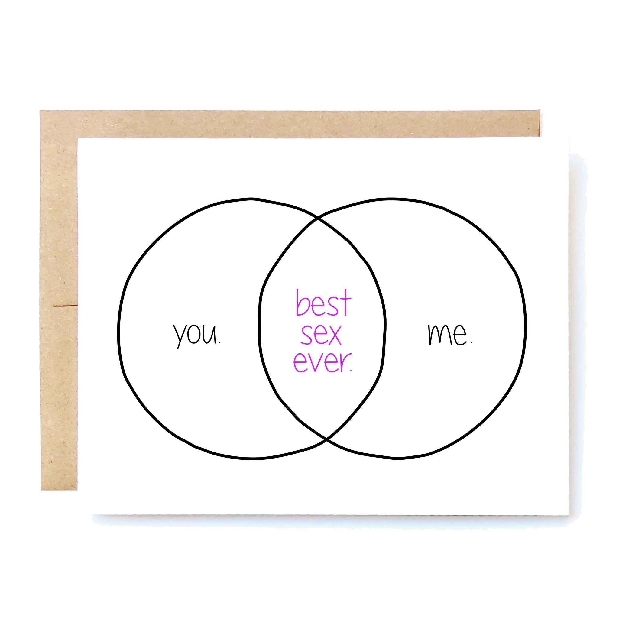 Card Front: You. Me. Best Sex Ever.