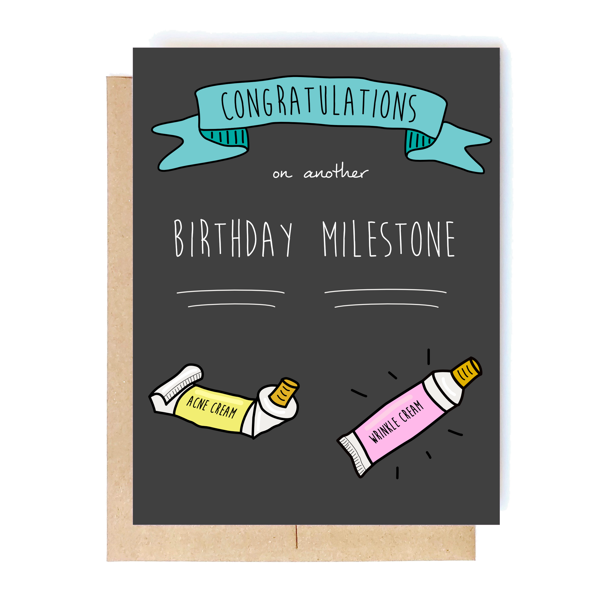 Card Front: Congratulations on another birthday milestone.